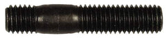 Dorman - M10x1.50 52mm OAL Unequal Double Threaded Stud - Steel, Black Oxide Finish, 27mm Long Thread Length, 12mm Short Thread Length, Metric - All Tool & Supply