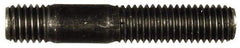 Dorman - M10x1.50 57mm OAL Unequal Double Threaded Stud - Steel, Black Oxide Finish, 28mm Long Thread Length, 12mm Short Thread Length, Metric - All Tool & Supply