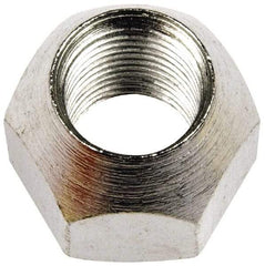 Dorman - 9/16-18 Zinc Finish Open Wheel Nut - 7/8" Hex, 3/4" OAL, 60° Seat Angle - All Tool & Supply