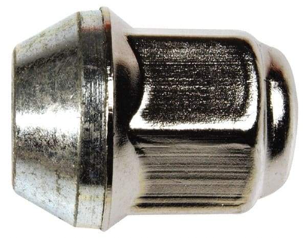 Dorman - M12-1.5 Stainless Finish Capped Wheel Nut - 19mm Hex, 31mm OAL, 60° Seat Angle - All Tool & Supply