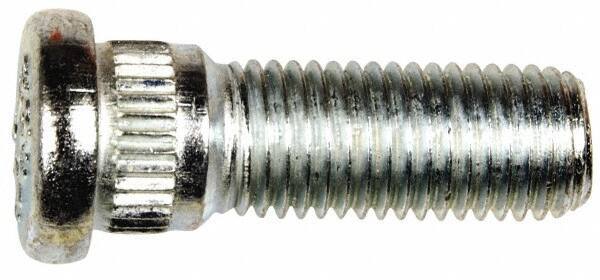 Dorman - M12-1.5 Serrated Bolt Wheel Stud - 14.22mm Knurl, 37mm OAL, 8mm Shoulder Length - All Tool & Supply