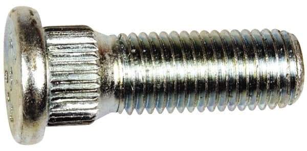 Dorman - M12-1.5 Serrated Bolt Wheel Stud - 14.35mm Knurl, 37.5mm OAL, 7mm Shoulder Length - All Tool & Supply