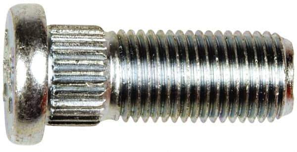 Dorman - M12-1.25 Serrated Bolt Wheel Stud - 12.83mm Knurl, 32.5mm OAL, 7mm Shoulder Length - All Tool & Supply