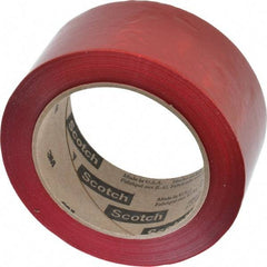 3M - 2" x 110 Yd Red Rubber Adhesive Sealing Tape - Polypropylene Film Backing, 1.9 mil Thick, 44 Lb Tensile Strength, Series 371 - All Tool & Supply