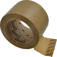 3M - 3" x 110 Yd Natural (Color) Rubber Adhesive Sealing Tape - Polypropylene Film Backing, 1.9 mil Thick, 44 Lb Tensile Strength, Series 371 - All Tool & Supply