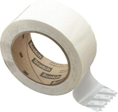 3M - 2" x 110 Yd White Rubber Adhesive Sealing Tape - Polypropylene Film Backing, 1.9 mil Thick, 44 Lb Tensile Strength, Series 371 - All Tool & Supply