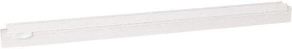 Vikan - 24" Rubber Blade Squeegee Refill - Double Edge, White, Plastic Holder - All Tool & Supply