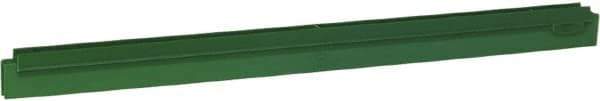 Vikan - 24" Rubber Blade Squeegee Refill - Double Edge, Green, Plastic Holder - All Tool & Supply