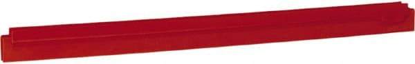 Vikan - 24" Rubber Blade Squeegee Refill - Double Edge, Red, Plastic Holder - All Tool & Supply