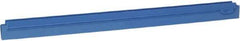 Vikan - 24" Rubber Blade Squeegee Refill - Double Edge, Blue, Plastic Holder - All Tool & Supply