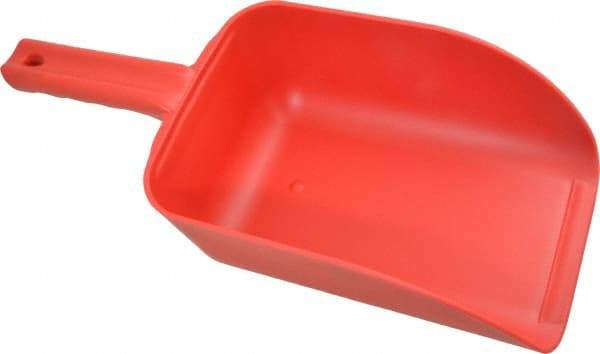 Remco - 82 oz Red Polypropylene Flat Bottom Scoop - 5.9" Wide x 3.3" Deep Bowl, 4-1/2" Handle Length, 15.1" OAL - All Tool & Supply