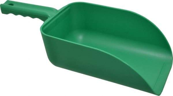 Remco - 82 oz Green Polypropylene Flat Bottom Scoop - 5.9" Wide x 3.3" Deep Bowl, 4-1/2" Handle Length, 15.1" OAL - All Tool & Supply