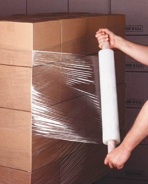 Stretch Associates - 20" x 1,000' 80 Gauge Clear Handwrap Stretch Film - 80 Gauge, Clear - All Tool & Supply