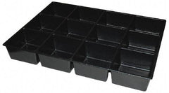 Kennedy - Tool Box Durable ABS Plastic Organizer - 23" Wide x 16-1/2" Deep x 4" High, Black, For 27" Wide Roller Cabinets - All Tool & Supply