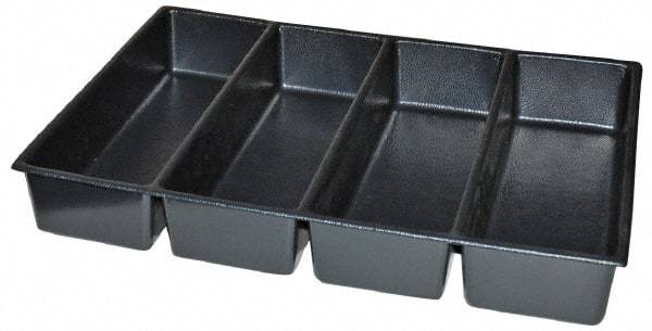 Kennedy - Tool Box Durable ABS Plastic Organizer - 25" Wide x 18-1/2" Deep x 4" High, Black, For 29" Wide Roller Cabinets - All Tool & Supply