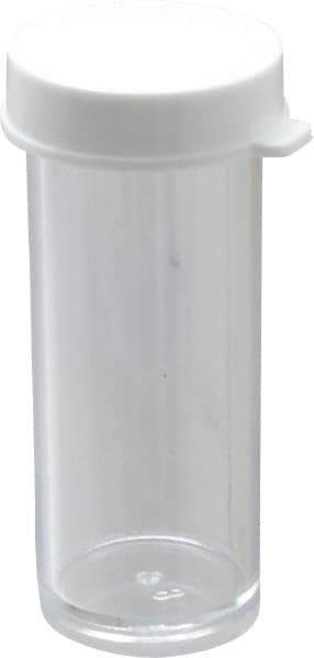 Dynalon Labware - 3 Drams Vial - Polystyrene, Clear, 1-7/8" High x 3/4" Diam, 3/4" Cap - All Tool & Supply