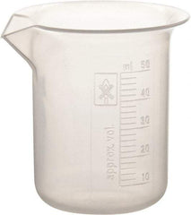 Dynalon Labware - 50 ml Polypropylene Griffin-Style Beaker - 2 ml Graduation, 1-39/64" Diam x 2-23/64" High - All Tool & Supply