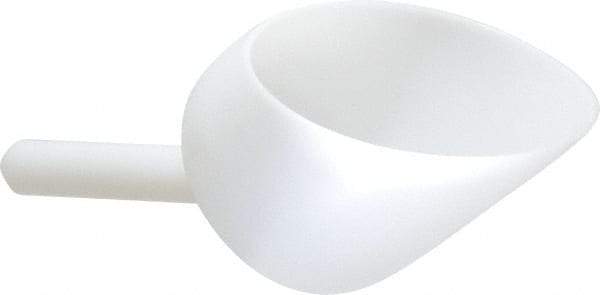 Bel-Art - 32 oz White Polyethylene Round Bottom Scoop - 4.9" Wide x 5-1/2" Deep Bowl, 5" Handle Length, 10" OAL - All Tool & Supply