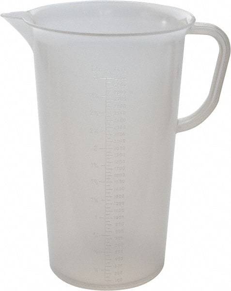 Bel-Art - 3,000 ml Polypropylene Graduated Pitcher - 100 ml Graduation, x 10-1/2" High - All Tool & Supply