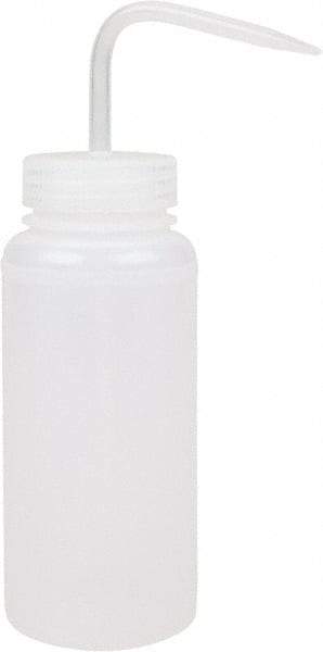 Bel-Art - 16 oz Wide-Mouth Bottle - Polyethylene, Translucent, 43mm Cap - All Tool & Supply