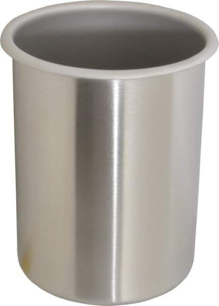 VOLLRATH - Round, Chrome Stainless Steel Food Storage Container - 6.8" High x 4.9" Wide - All Tool & Supply