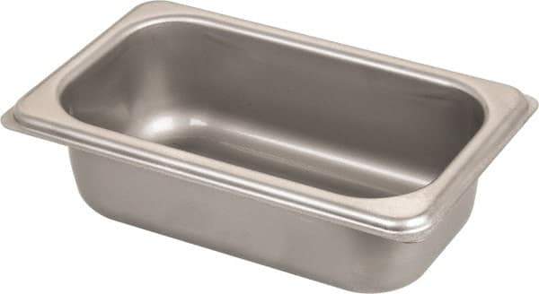 VOLLRATH - Rectangular, Chrome Stainless Steel Food Pan - 2" High x 4.3" Wide x 6.9" Long - All Tool & Supply