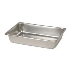 VOLLRATH - Rectangular, Chrome Stainless Steel Food Pan - 2-1/2" High x 6.4" Wide x 10.4" Long - All Tool & Supply