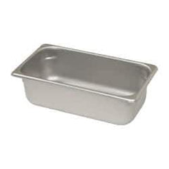 VOLLRATH - Rectangular, Chrome Stainless Steel Food Pan - 4" High x 6.9" Wide x 12.8" Long - All Tool & Supply