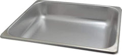 VOLLRATH - Rectangular, Chrome Stainless Steel Food Pan - 2-1/2" High x 10.4" Wide x 12.8" Long - All Tool & Supply