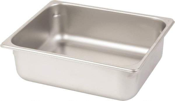 VOLLRATH - Rectangular, Chrome Stainless Steel Food Pan - 4" High x 10.4" Wide x 12.8" Long - All Tool & Supply