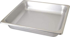 VOLLRATH - Rectangular, Chrome Stainless Steel Food Pan - 2-1/2" High x 12.8" Wide x 13.9" Long - All Tool & Supply