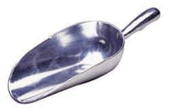 VOLLRATH - 24 oz Silver Cast Aluminum Round Bottom Scoop - 4" Wide Bowl, 3.4" Handle Length, 10.8" OAL - All Tool & Supply