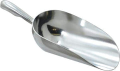 VOLLRATH - 12 oz Silver Cast Aluminum Round Bottom Scoop - 3.3" Wide Bowl, 3" Handle Length, 8.8" OAL - All Tool & Supply