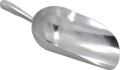 VOLLRATH - 55 oz Silver Cast Aluminum Round Bottom Scoop - 5-1/2" Wide Bowl, 4" Handle Length, 14.4" OAL - All Tool & Supply