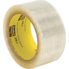 3M - 50m Clear Rubber Adhesive Sealing Tape - Polypropylene Film Backing, 3.1 mil Thick - All Tool & Supply