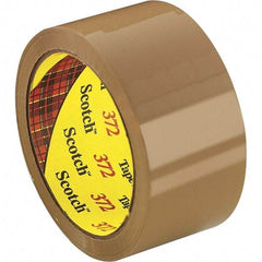 3M - 2" x 55 Yd Natural (Color) Rubber Adhesive Sealing Tape - Polypropylene Film Backing, 2.2 mil Thick, 52 Lb Tensile Strength, Series 372 - All Tool & Supply