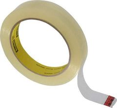 3M - 3/4" x 72 Yd Clear Acrylic Adhesive Packaging Tape - Vinyl Backing, 2.3 mil Thick, 28 Lb Tensile Strength, Series 600 - All Tool & Supply