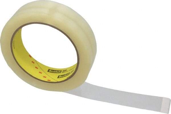 3M - 1" x 72 Yd Clear Acrylic Adhesive Packaging Tape - Vinyl Backing, 2.3 mil Thick, 28 Lb Tensile Strength, Series 600 - All Tool & Supply