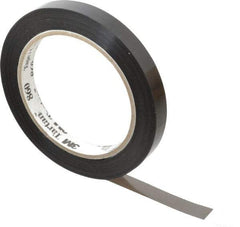 3M - 1/2" x 60 Yd Black Rubber Adhesive Strapping Tape - Polypropylene Film Backing, 2.8 mil Thick, 110 Lb Tensile Strength, Series 860 - All Tool & Supply