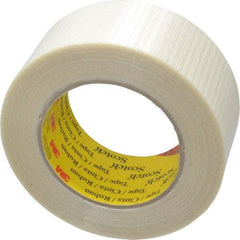 3M - 2" x 55 Yd Clear Rubber Adhesive Packaging Tape - Polypropylene Film Backing, 5.7 mil Thick, 150 Lb Tensile Strength, Series 8959 - All Tool & Supply