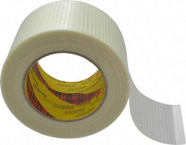 3M - 3" x 55 Yd Clear Rubber Adhesive Packaging Tape - Polypropylene Film Backing, 5.7 mil Thick, 150 Lb Tensile Strength, Series 8959 - All Tool & Supply