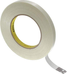 3M - 1/2" x 60 Yd Clear Rubber Adhesive Packaging Tape - Polypropylene Film Backing, 6.6 mil Thick, 380 Lb Tensile Strength, Series 8981 - All Tool & Supply