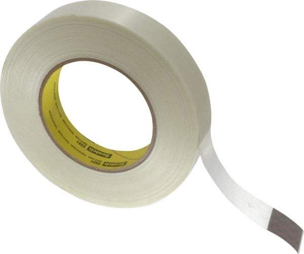 3M - 1" x 60 Yd Clear Rubber Adhesive Packaging Tape - Polypropylene Film Backing, 6.6 mil Thick, 380 Lb Tensile Strength, Series 8981 - All Tool & Supply