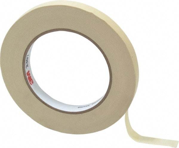 3M - 1/2" Wide x 60 Yd Long Tan Paper Masking Tape - Series 2307, 5.2 mil Thick, 23 In/Lb Tensile Strength - All Tool & Supply