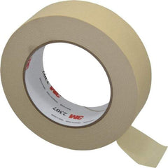 3M - 1-1/2" Wide x 60 Yd Long Tan Paper Masking Tape - Series 2307, 5.2 mil Thick, 23 In/Lb Tensile Strength - All Tool & Supply