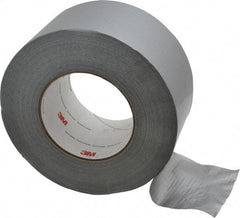 3M - 3" x 55m Silver Duct Tape - 9 mil, Rubber Adhesive, Polyethylene Film Backing, 25 Lb/ln Tensile Strength, 200°F Max, Series 3939 - All Tool & Supply