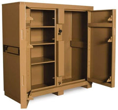 Knaack - 60" Wide x 24" Deep x 60" High Job Site Tool Storage Cabinet - 2 Door, Steel, Tan - All Tool & Supply