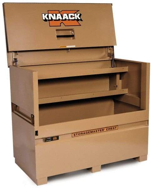 Knaack - 60" Wide x 30" Deep x 46" High Job Site Piano Box - Steel, Tan - All Tool & Supply