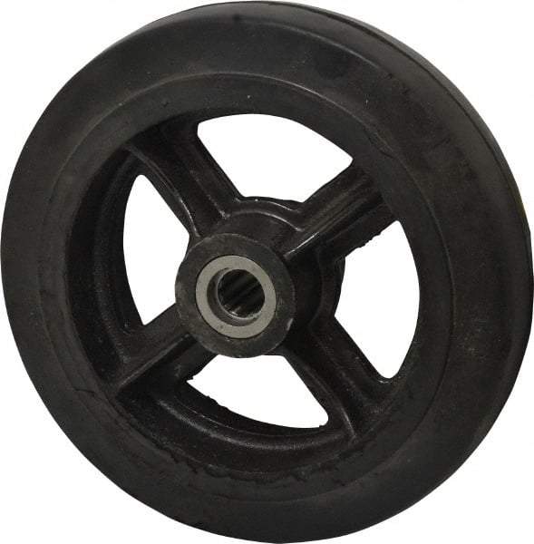 Fairbanks - 10 Inch Diameter x 2-1/2 Inch Wide, Rubber Caster Wheel - 1,500 Lb. Capacity, 2-3/4 Inch Hub Length, 7/8 Inch Axle Diameter, Roller Bearing - All Tool & Supply