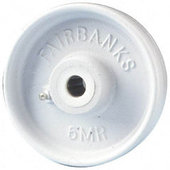 Fairbanks - 6 Inch Diameter x 2 Inch Wide, Cast Iron Caster Wheel - 1,200 Lb. Capacity, 2-1/4 Inch Hub Length, 1/2 Inch Axle Diameter, Plain Bearing - All Tool & Supply